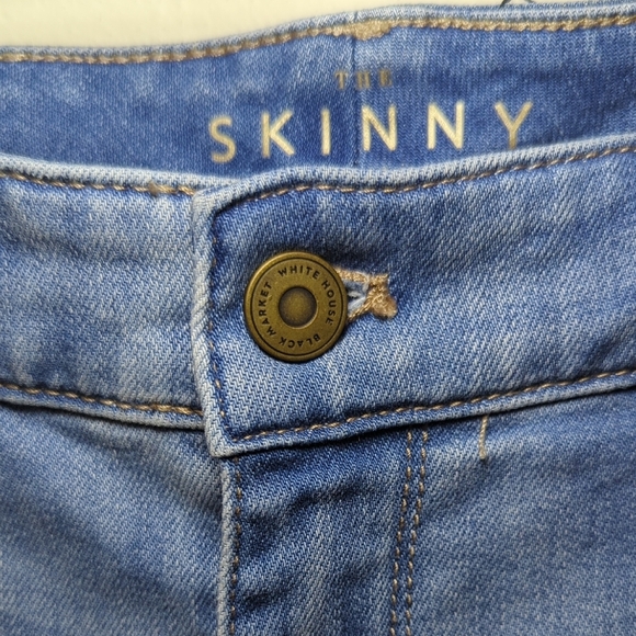 White House Black Market Skinny Jeans Ankle Zip Mid-Rise Stretch Women's Size 12 - Picture 4 of 8